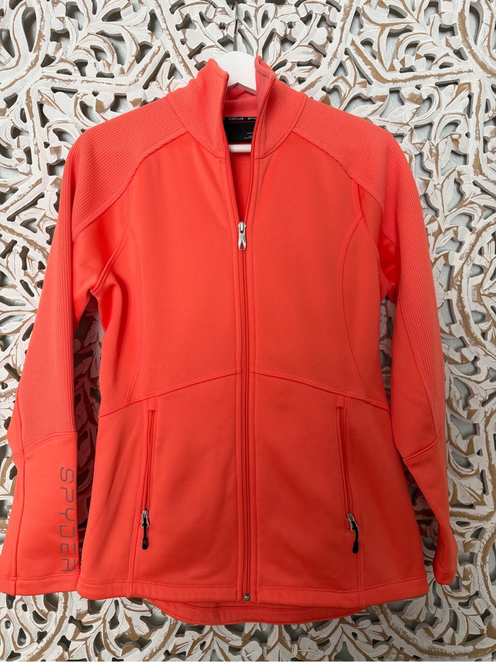 Spyder Women's Bright Orange Full-Zip Utility Jacket